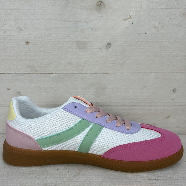 Leuke trendy retro sneaker multicolor