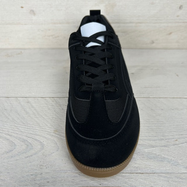 Gave sneakers met trendy retrozool zwart