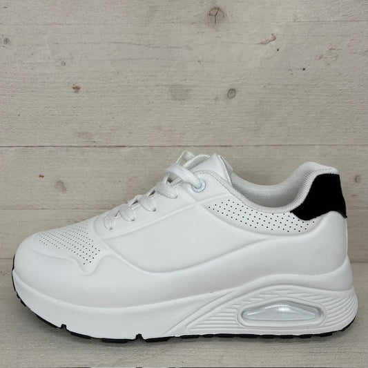 Basic air sneaker wit zwart