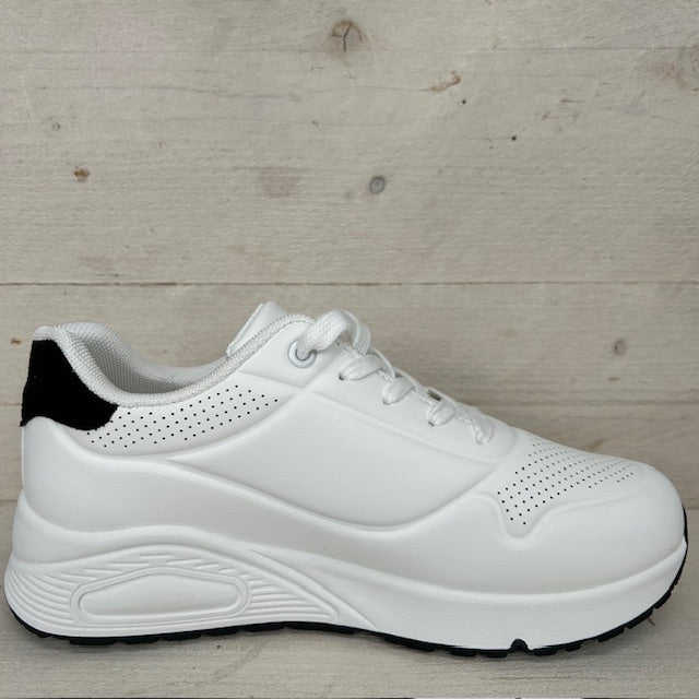 Basic air sneaker wit zwart