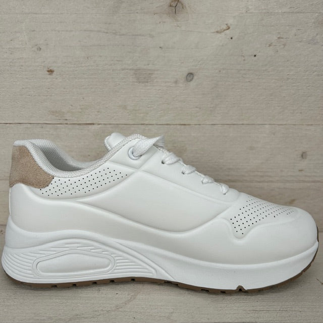 Basic air sneaker wit beige