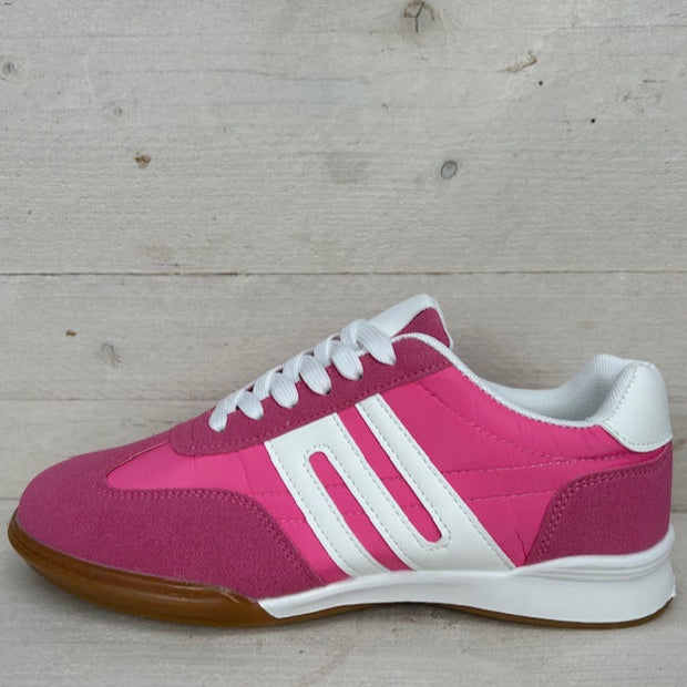 Sportieve retrosneaker roze