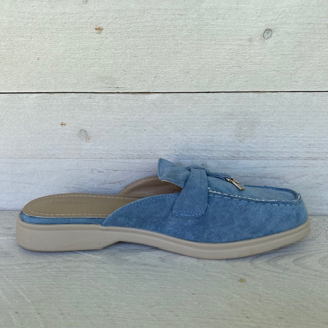 Instapslippers jeansblauw