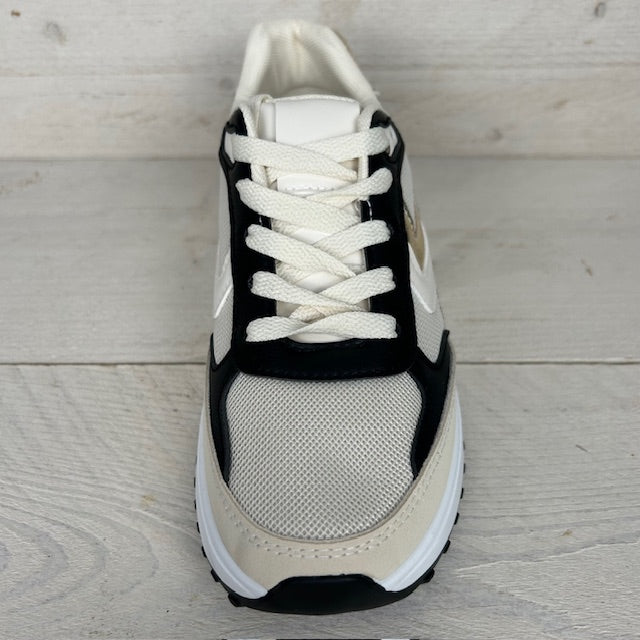 Sportieve sneaker met panter detail black