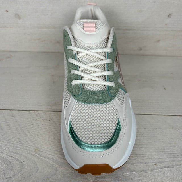 Stijlvolle sneaker met leuk design groen