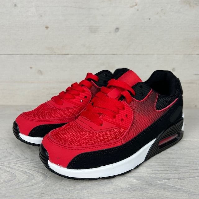 Kids gave air sneakers zwart rood