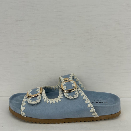 Leuke zomerse sandalen met studs blauw