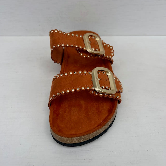 Zomerse sandalen met leuke afwerking oranje