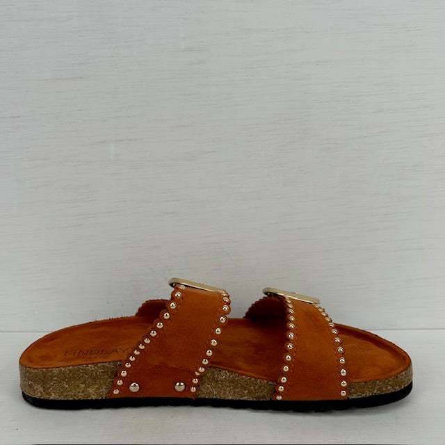 Zomerse sandalen met leuke afwerking oranje