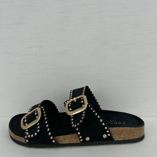 Zomerse sandalen met leuke afwerking zwart