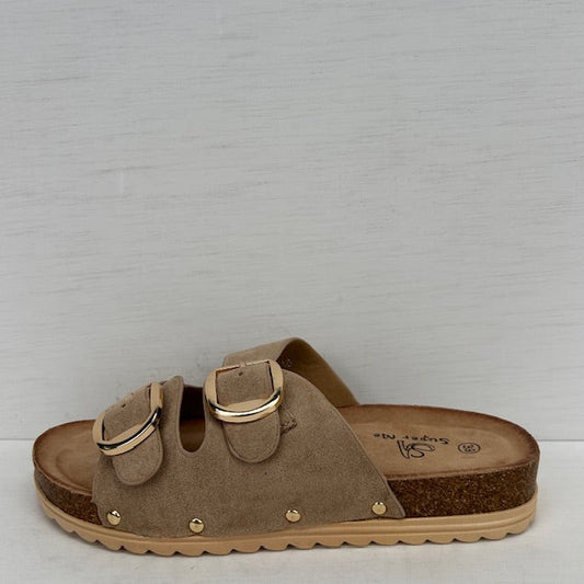 Geweldige sandalen met gespjes khaki