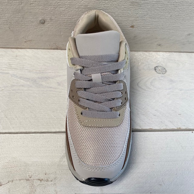 Air sneaker beige bruin (verkrijgbaar van maat 36 t/m 45)