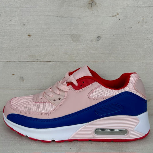 Air sneaker roze blauw