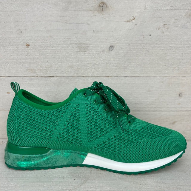 La Strada sneakers 2301828 bottle green knitted