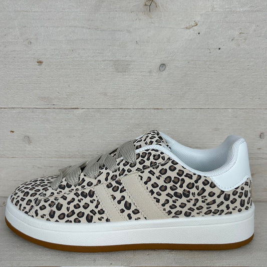 Retro sneaker met witte zool panter