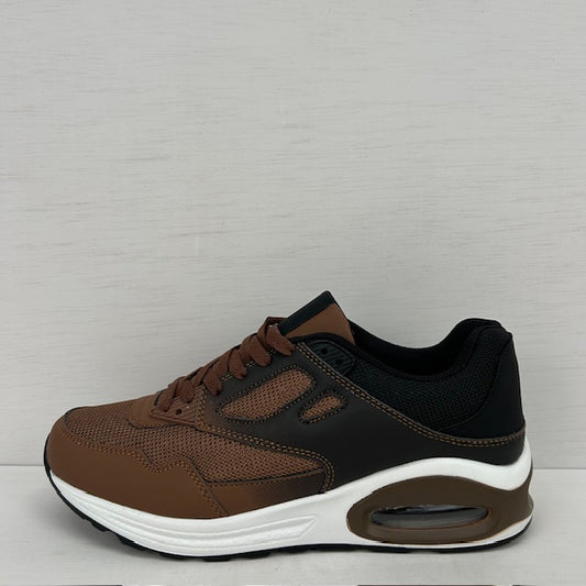 Leuke air sneakers bruin zwart (Verkrijgbaar van maat 40 t/m maat 45)