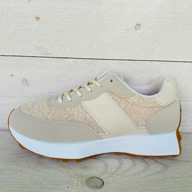 Teddysneakers beige