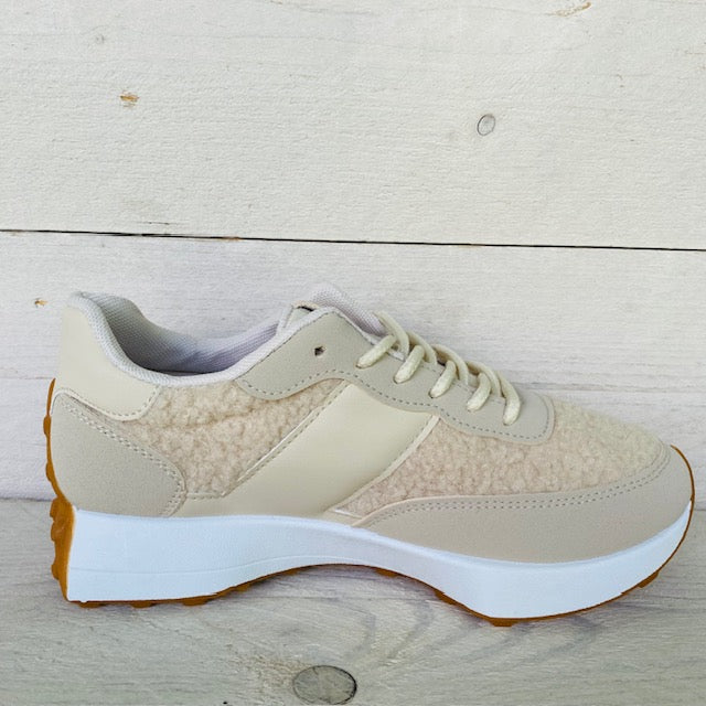 Teddysneakers beige