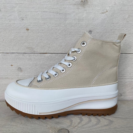 Canvassneakers beige