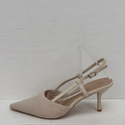 Leuke slingbacks met gespje beige
