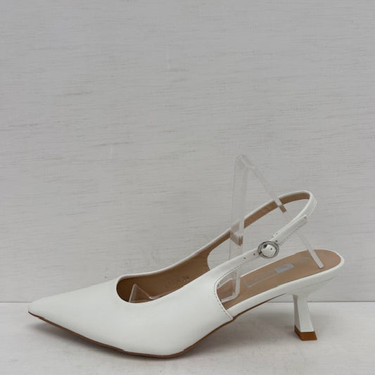 Trendy slingbacks met hakje wit