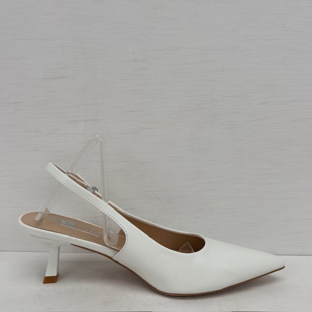 Trendy slingbacks met hakje wit