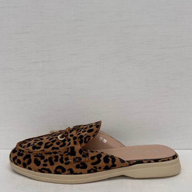 Geweldige instap slippers panter