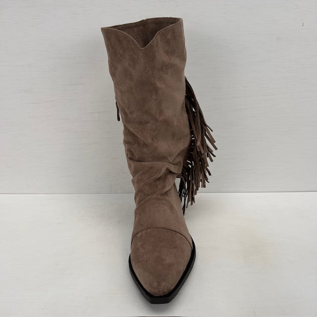 Geweldige cowboylaarzen met franjes khaki