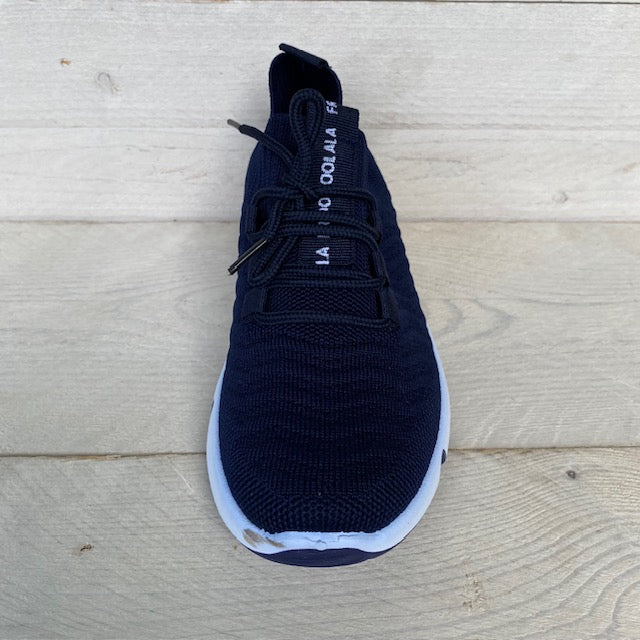 Instapsneakers met sierveters navy