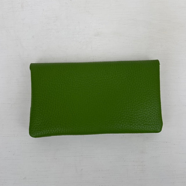 Real leather portemonnee groen