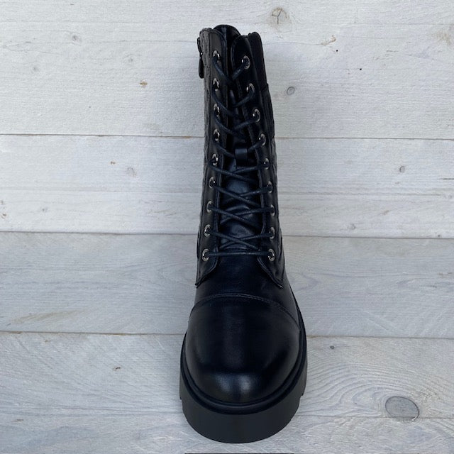 Padded veterboots zwart