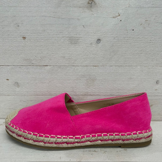 Espadrilles met gevlochten detail fuchsia