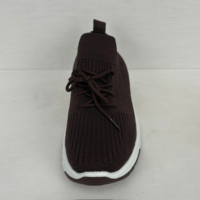 Geweldige instapsneakers met veters bruin