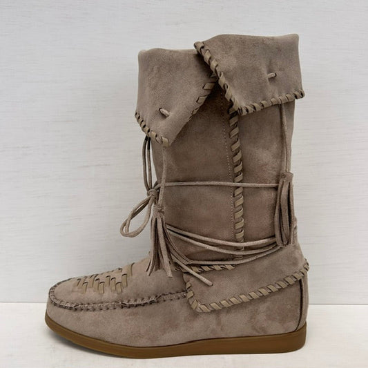 Ibiza style boots khaki