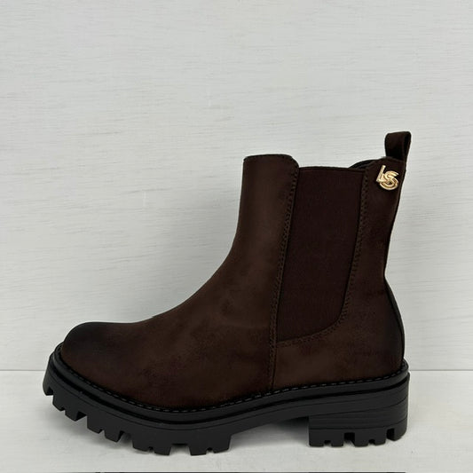 Leuke boots met stoere zool bruin