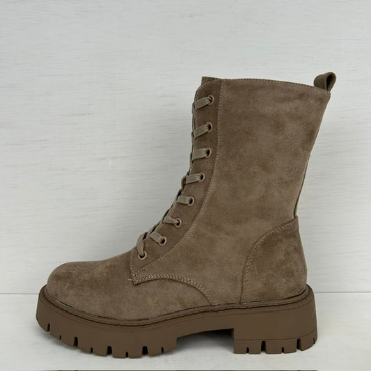 Gave veterboots met leuk design khaki