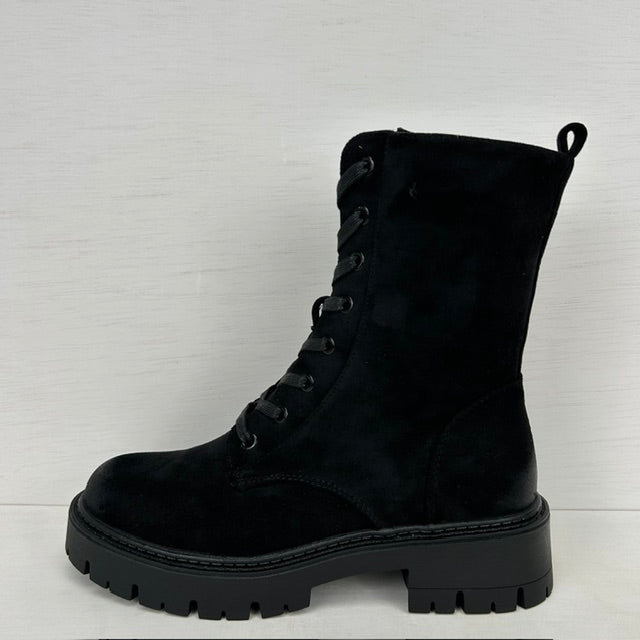 Gave veterboots met leuk design zwart