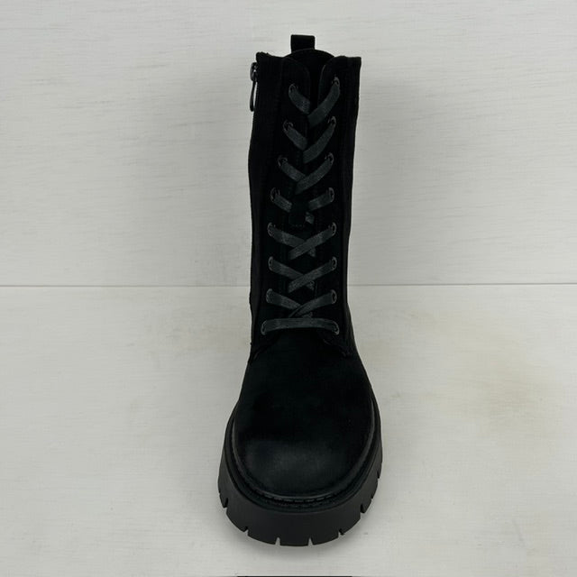Gave veterboots met leuk design zwart