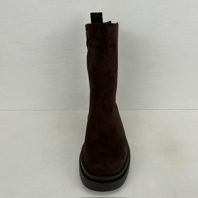 Stoere boots met elastiek bruin