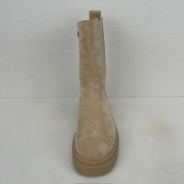 Stoere boots met elastiek beige