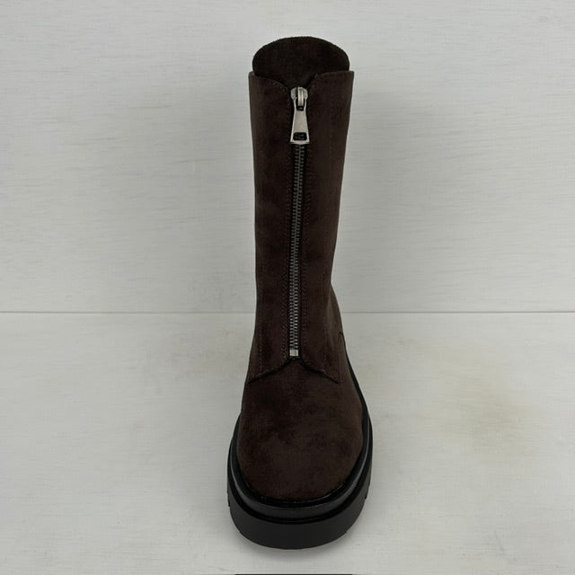 Geweldige boots met rits bruin