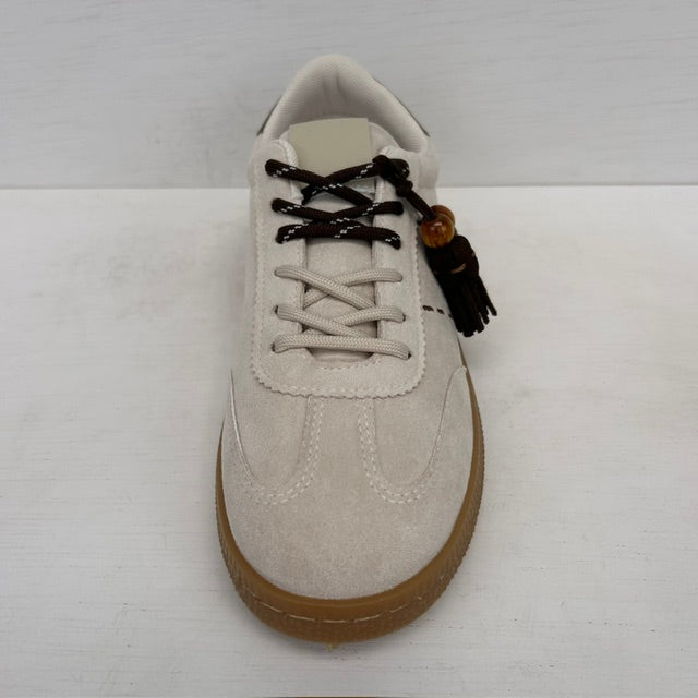 Geweldige retro sneakers met franjes beige