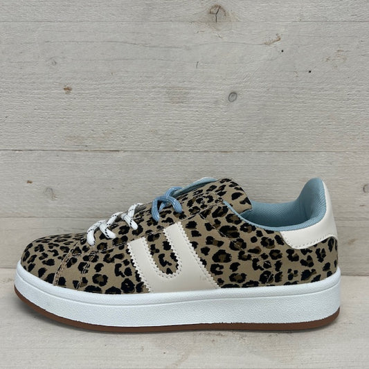 Retro sneakers met leuke veters panter