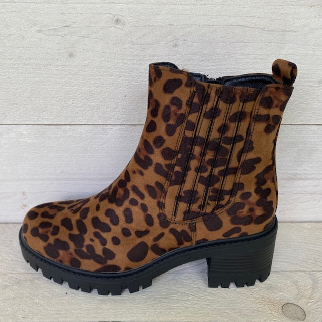 Suèdine chelseaboots leopard.