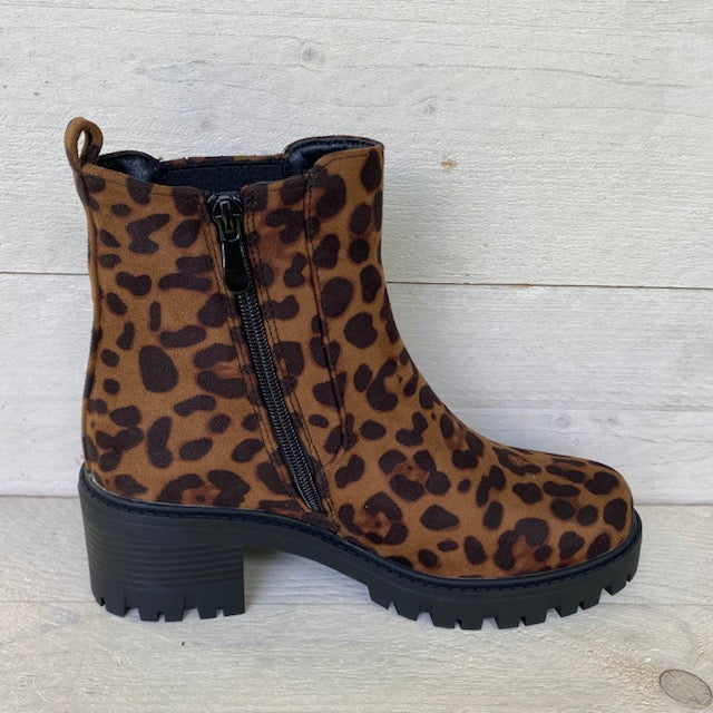 Suèdine chelseaboots leopard.