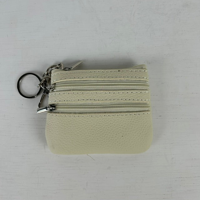 Leuk portemonneetje met ritsjes beige