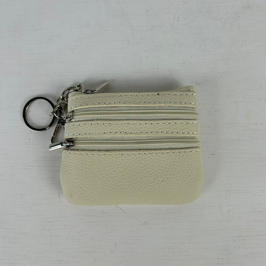 Leuk portemonneetje met ritsjes beige