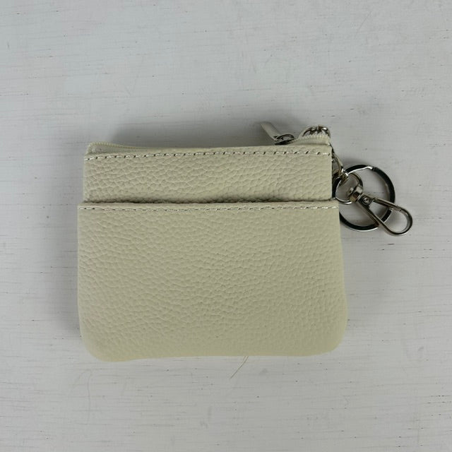 Leuk portemonneetje met ritsjes beige