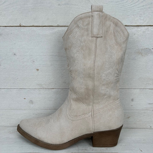 Gave suèdine cowboylaars beige