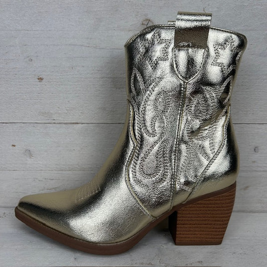 Cowboylaarsje metallic gold